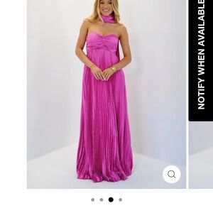 Elegant Pink Strapless Gown